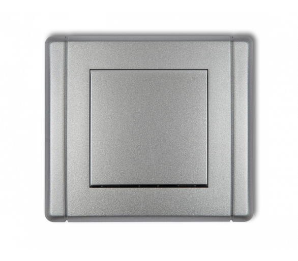 Łącznik schodowy (jeden klawisz bez piktogramu), Srebrny Metalik Karlik Flexi 7FWP-3.1