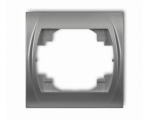 Ramka pozioma pojedyncza, Srebrny Metalik Karlik Logo 7LRH-1