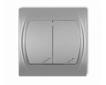 Łącznik podwójny schodowy, Srebrny Metalik Karlik Logo 7LWP-33
