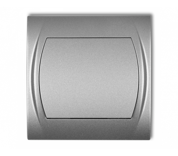 Łącznik schodowy podświetlany (jeden klawisz bez piktogramu), Srebrny Metalik Karlik Logo 7LWP-3L.1