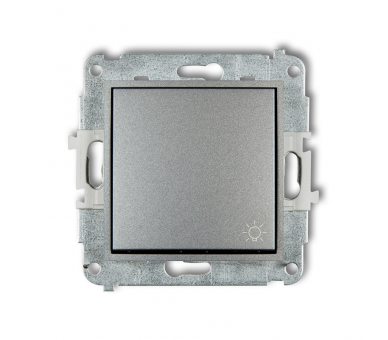 Przycisk zwierny światło, Srebrny Metalik Karlik Mini 7MWP-5