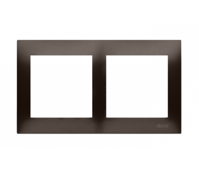 Ramka 2- krotna brąz mat, metalizowany DR2/46