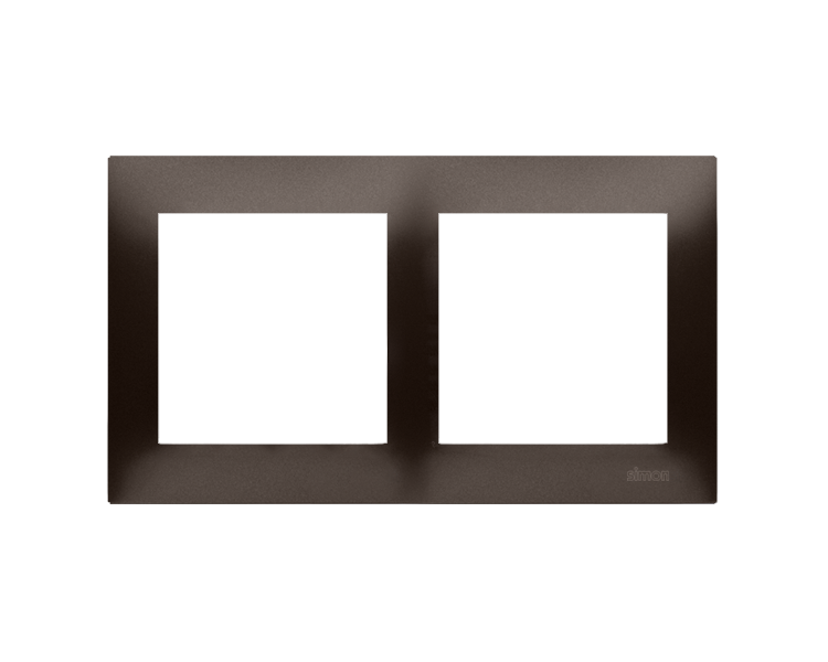 Ramka 2- krotna brąz mat, metalizowany DR2/46