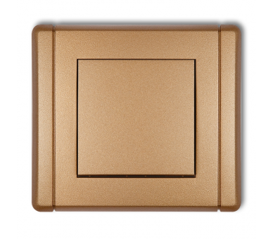 Łącznik schodowy (jeden klawisz bez piktogramu), Złoty Metalik Karlik Flexi 8FWP-3.1