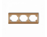Ramka pozioma potrójna, Złoty Metalik Karlik Logo 8LRH-3