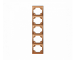 Ramka pionowa pięciokrotna, Złoty Metalik Karlik Logo 8LRV-5