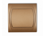 Łącznik schodowy (jeden klawisz bez piktogramu), Złoty Metalik Karlik Logo 8LWP-3.1