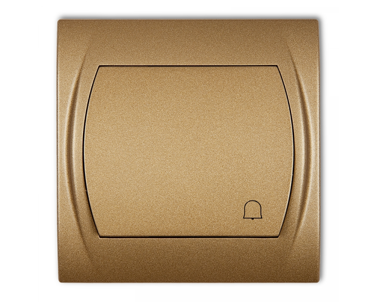 Łącznik zwierny dzwonek podświetlany, Złoty Metalik Karlik Logo 8LWP-4L