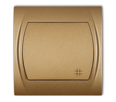 Łącznik krzyżowy podświetlany, Złoty Metalik Karlik Logo 8LWP-6L