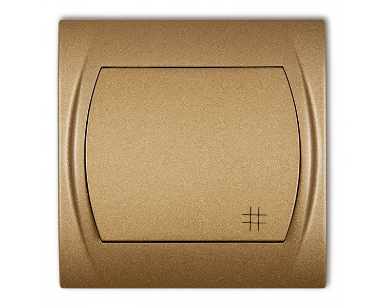 Łącznik krzyżowy podświetlany, Złoty Metalik Karlik Logo 8LWP-6L