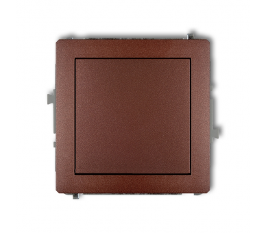 Przycisk zwierny, jednobiegunowy (jeden klawisz bez piktogramu), Brązowy Metalik Karlik Deco 9DWP-4.1