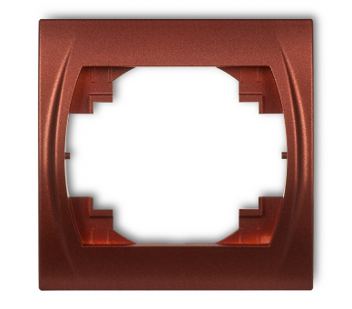 Ramka pozioma pojedyncza, Brązowy Metalik Karlik Logo 9LRH-1