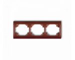 Ramka pozioma potrójna, Brązowy Metalik Karlik Logo 9LRH-3