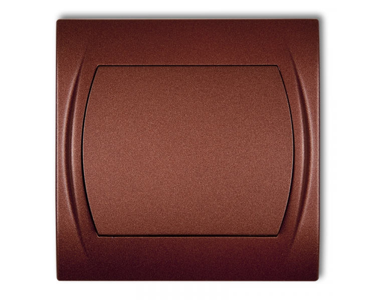 Łącznik schodowy podświetlany (jeden klawisz bez piktogramu), Brązowy Metalik Karlik Logo 9LWP-3L.1
