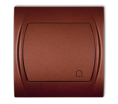 Łącznik zwierny dzwonek podświetlany, Brązowy Metalik Karlik Logo 9LWP-4L