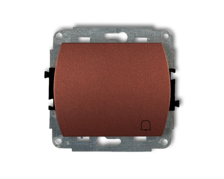 Przycisk zwierny dzwonek podświetlany, Brązowy Metalik Karlik Trend 9WP-4L