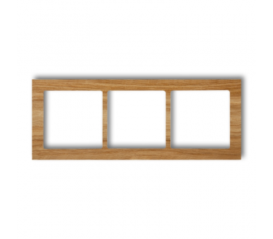 Ramka uniwersalna potrójna - drewno (dąb), Dąb Karlik Deco DRD-3F - Wycofany z oferty