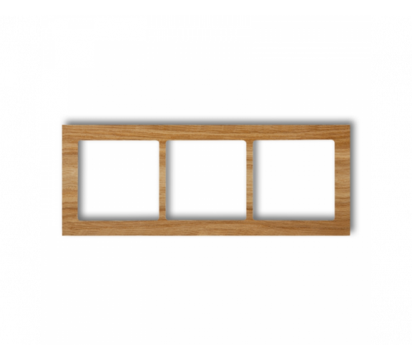 Ramka uniwersalna potrójna - drewno (dąb), Dąb Karlik Deco DRD-3F - Wycofany z oferty