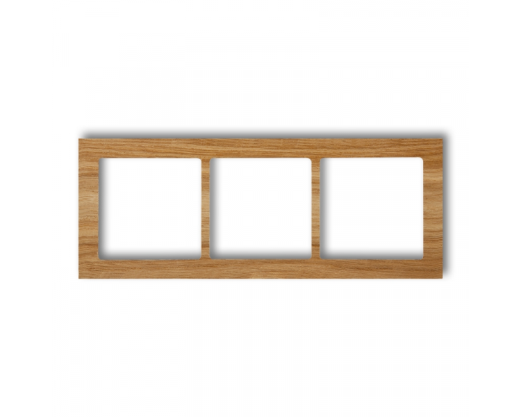 Ramka uniwersalna potrójna - drewno (dąb), Dąb Karlik Deco DRD-3F - Wycofany z oferty