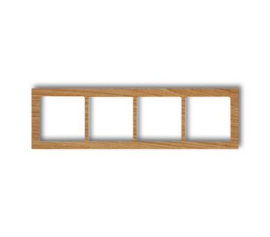 Ramka uniwersalna poczwórna - drewno (dąb), Dąb Karlik Deco DRD-4F - Wycofany z oferty