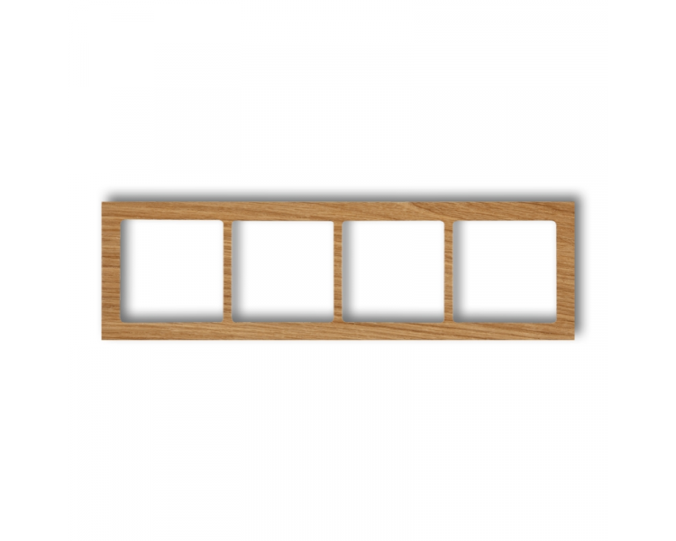 Ramka uniwersalna poczwórna - drewno (dąb), Dąb Karlik Deco DRD-4F - Wycofany z oferty