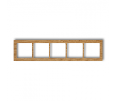 Ramka uniwersalna pięciokrotna- drewno (dąb), Dąb Karlik Deco DRD-5F - Wycofany z oferty