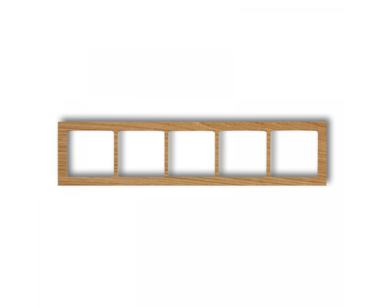 Ramka uniwersalna pięciokrotna- drewno (dąb), Dąb Karlik Deco DRD-5F - Wycofany z oferty