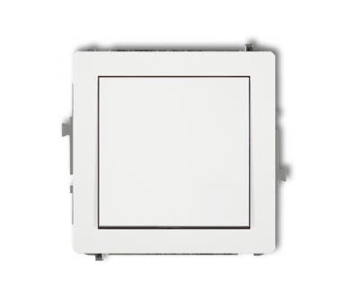 Przycisk zwierny, jednobiegunowy (jeden klawisz bez piktogramu), Biały Karlik Deco DWP-4.1