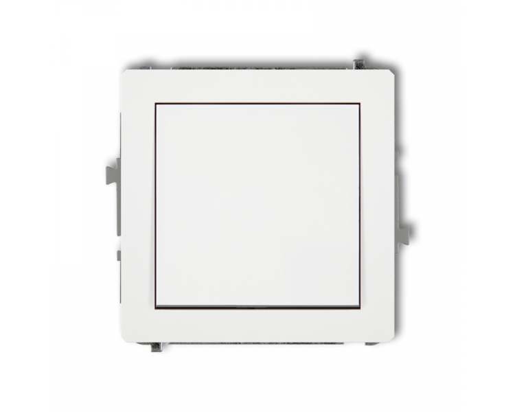 Przycisk zwierny, jednobiegunowy (jeden klawisz bez piktogramu), Biały Karlik Deco DWP-4.1