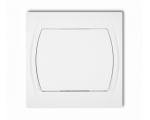 Łącznik schodowy podświetlany (jeden klawisz bez piktogramu), Biały Karlik Logo LWP-3L.1