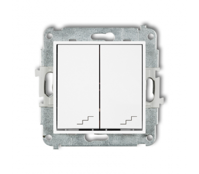 Łącznik schodowy podwójny, biały Karlik Mini MWP-33