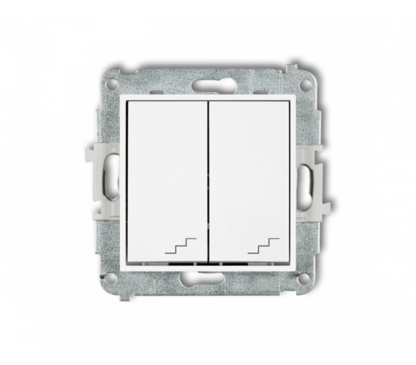 Łącznik schodowy podwójny, biały Karlik Mini MWP-33