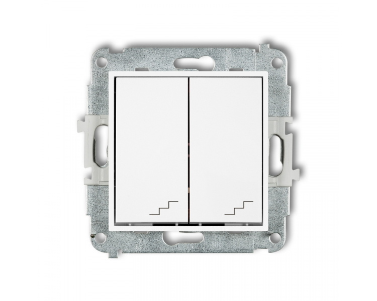 Łącznik schodowy podwójny, biały Karlik Mini MWP-33