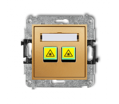 Gniazdo światłowodowe, optyczne podwójne, Złoty Karlik Mini 29MGOP-2