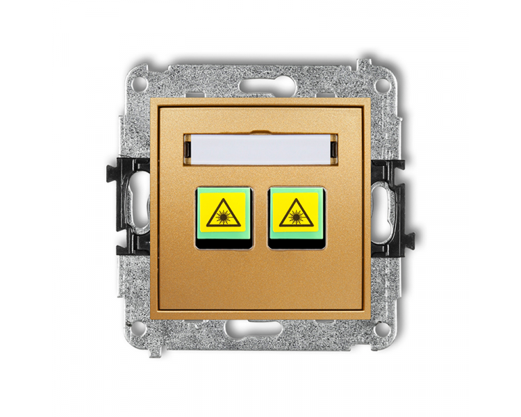 Gniazdo światłowodowe, optyczne podwójne, Złoty Karlik Mini 29MGOP-2