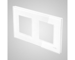 Ramka 2-krotna (86x158mm) szklana, biała TM716w