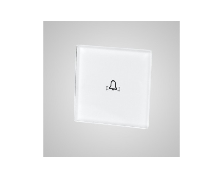 Mały panel dotykowy 47x47mm szklany, dzwonek, biały TM813w