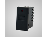 Moduł 1/2, gniazdo USB, przesłona, lampka sygnalizacyjna, czarne TM901b