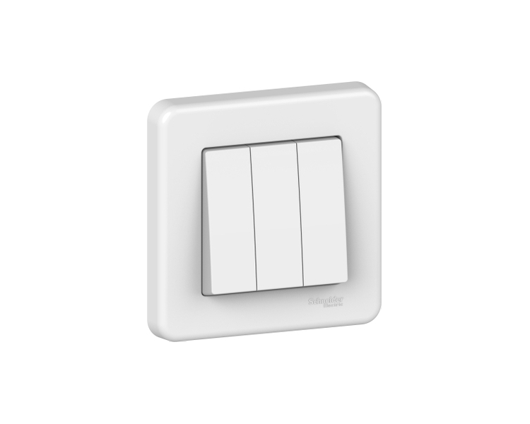 Łącznik 3-klawiszowy, biały LNA2100321