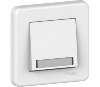 Przycisk z podświetleniem 12V i etykietą, biały LNA1601521