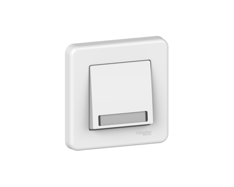 Przycisk z podświetleniem 12V i etykietą, biały LNA1601521