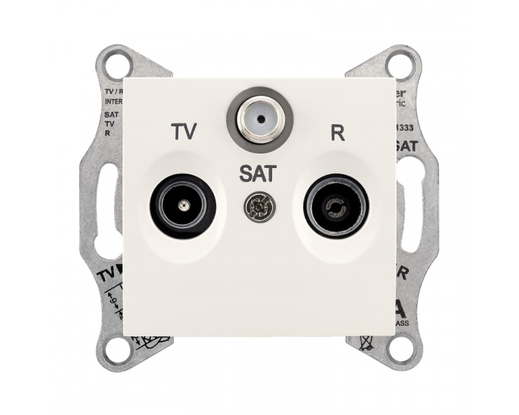 Gniazdo R/TV/SAT przelotowe (8dB) krem SDN3501223