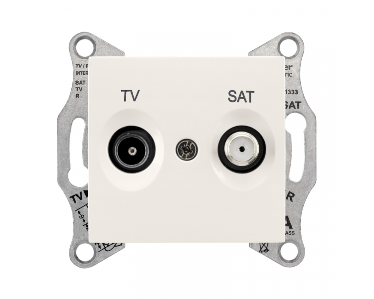 Gniazdo TV/SAT przelotowe (8dB) krem SDN3401223