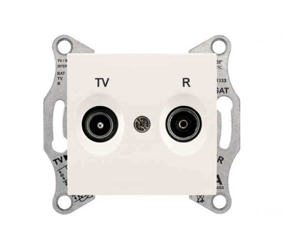 Gniazdo R/TV przelotowe (8dB) krem SDN3301323