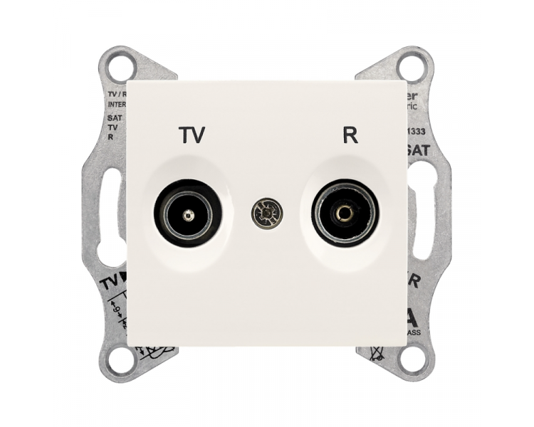 Gniazdo R/TV przelotowe (8dB) krem SDN3301323