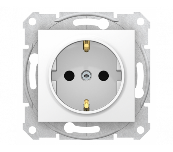 Gniazdo Schuko z przesłonami szybkozłączki biały SDN3001721
