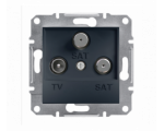 Gniazdo TV-SAT-SAT końcowe (1dB) bez ramki antracyt EPH3600171