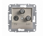 Gniazdo TV-SAT-SAT końcowe (1dB) bez ramki brąz EPH3600169
