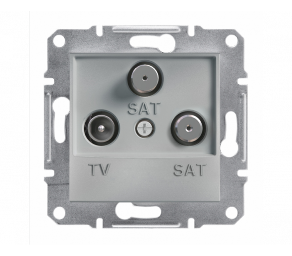 Gniazdo TV-SAT-SAT końcowe (1dB) bez ramki aluminium EPH3600161