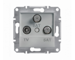 Gniazdo TV-SAT-SAT końcowe (1dB) bez ramki aluminium EPH3600161
